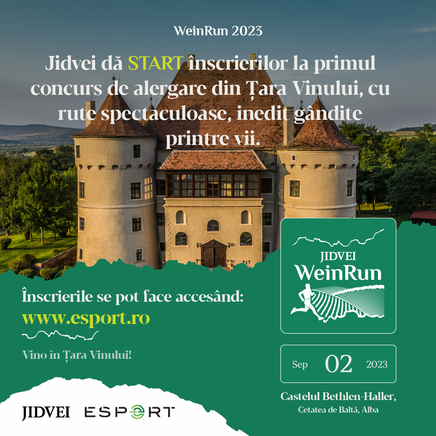 WeinRun – o provocare lansată de Jidvei iubitorilor de sport și natură